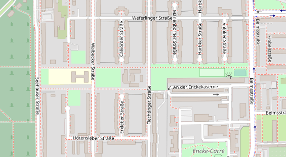 Physiotherapie auf Satellitenbild