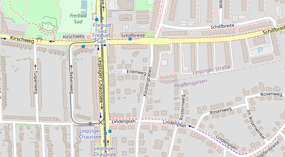 Physiotherapie auf Satellitenbild