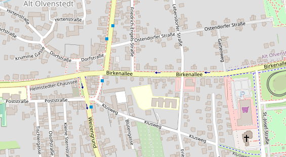 Physiotherapie auf Satellitenbild