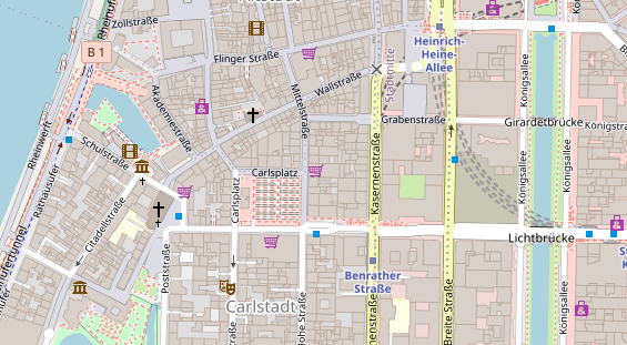 Physiotherapie auf Satellitenbild