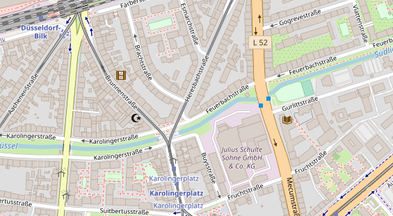 Physiotherapie auf Satellitenbild