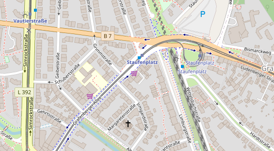 Physiotherapie auf Satellitenbild