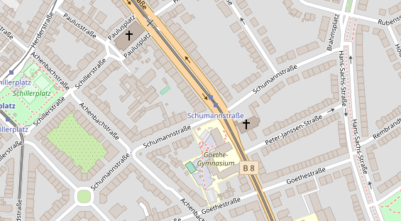 Physiotherapie auf Satellitenbild