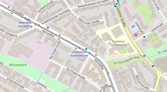 Physiotherapie auf Satellitenbild