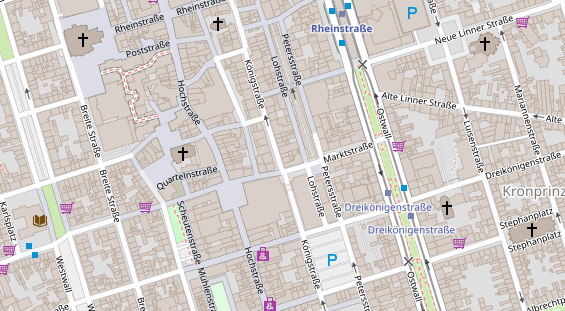 Physiotherapie auf Satellitenbild