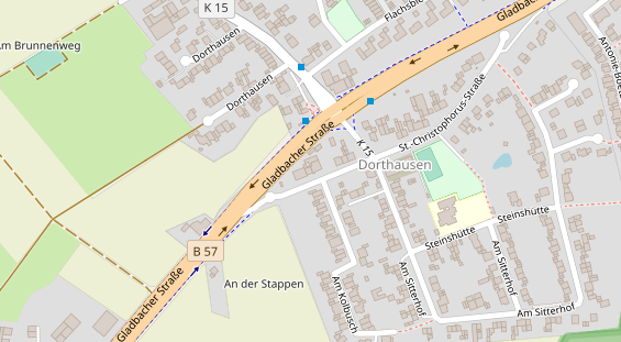 Physiotherapie auf Satellitenbild