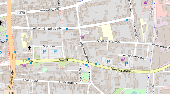 Physiotherapie auf Satellitenbild