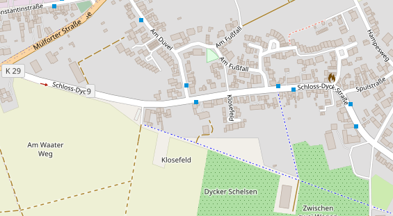 Physiotherapie auf Satellitenbild