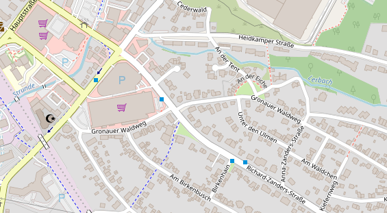 Physiotherapie auf Satellitenbild