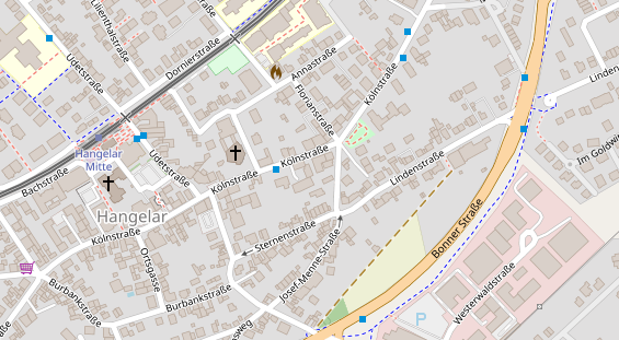 Physiotherapie auf Satellitenbild