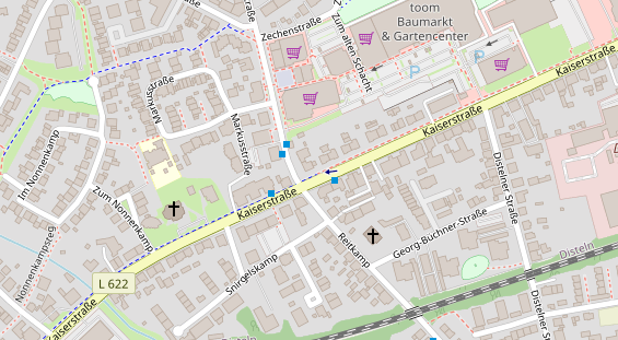 Physiotherapie auf Satellitenbild