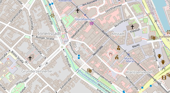 Physiotherapie auf Satellitenbild