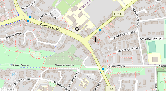 Physiotherapie auf Satellitenbild