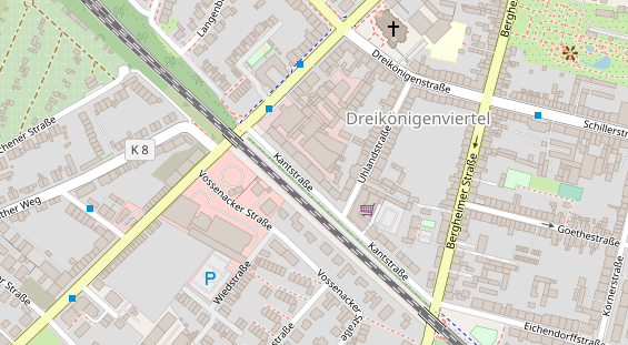 Physiotherapie auf Satellitenbild