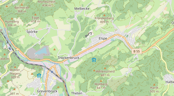 physical therapy on map