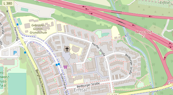 Physiotherapie auf Satellitenbild