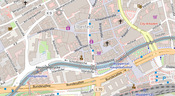 Physiotherapie auf Satellitenbild