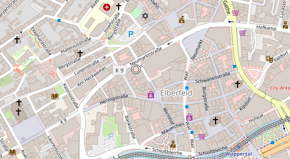 Physiotherapie auf Satellitenbild