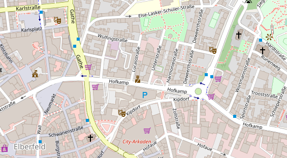 Physiotherapie auf Satellitenbild