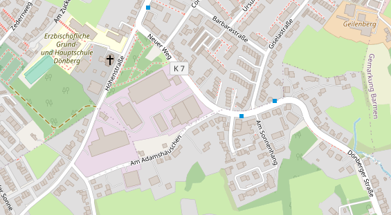 Physiotherapie auf Satellitenbild