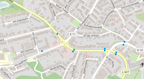 Physiotherapie auf Satellitenbild