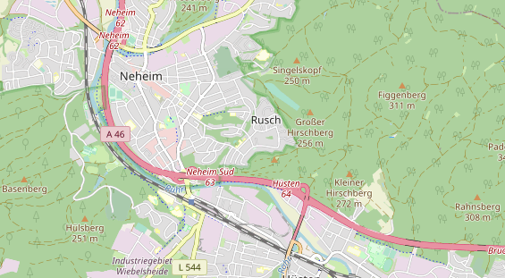 physical therapy on map