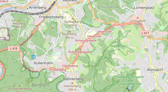 physical therapy on map