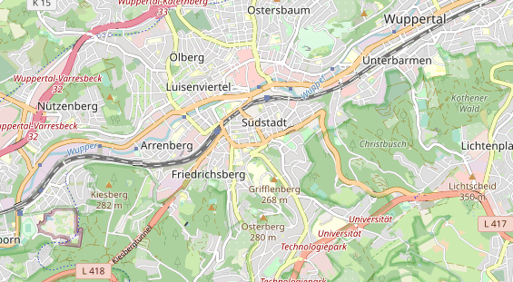 physical therapy on map