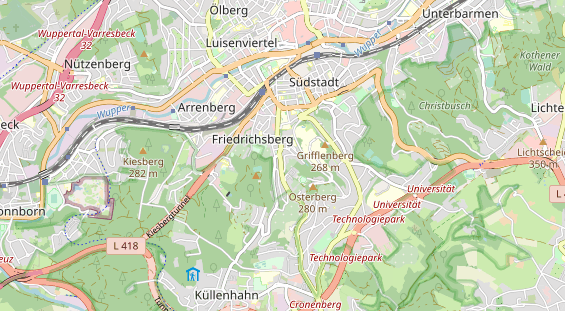 physical therapy on map