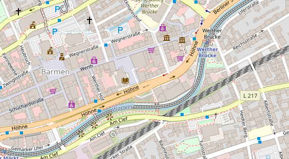 Physiotherapie auf Satellitenbild