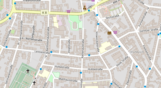 Physiotherapie auf Satellitenbild