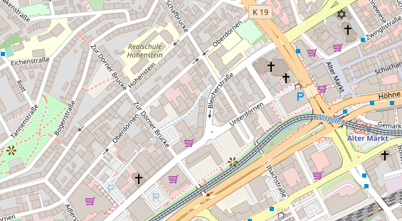 Physiotherapie auf Satellitenbild