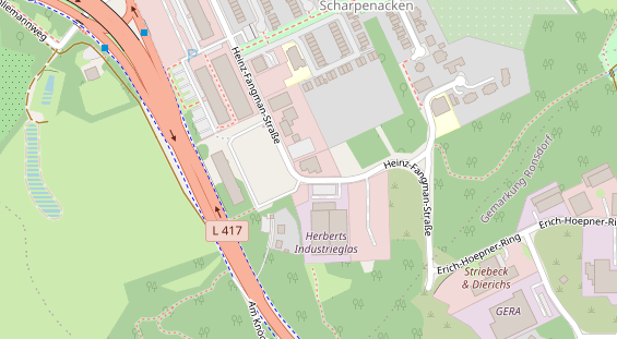 Physiotherapie auf Satellitenbild