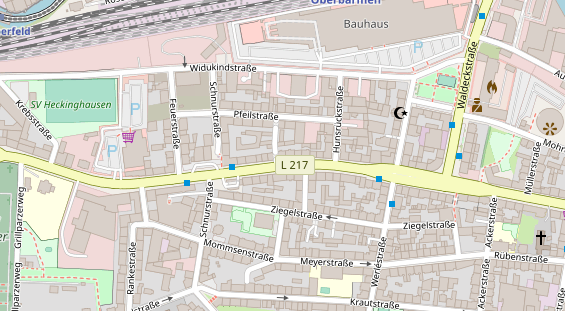 Physiotherapie auf Satellitenbild