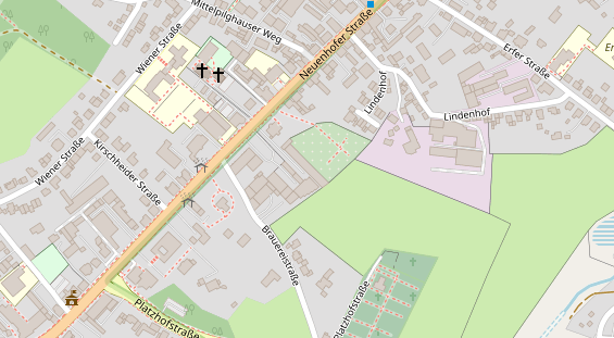 Physiotherapie auf Satellitenbild