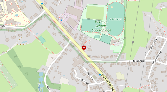 Physiotherapie auf Satellitenbild