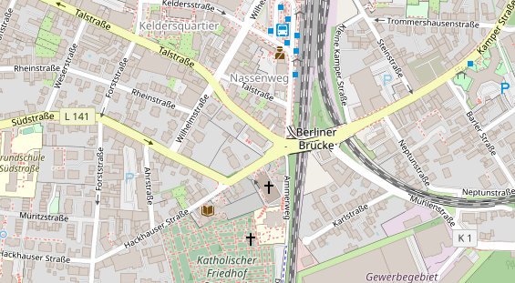 Physiotherapie auf Satellitenbild