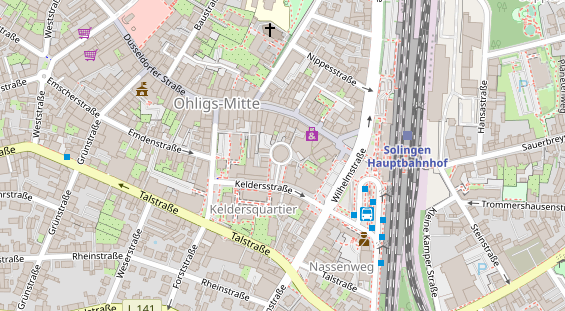 Physiotherapie auf Satellitenbild