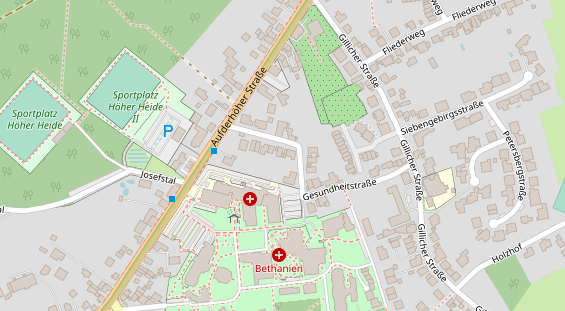 Physiotherapie auf Satellitenbild