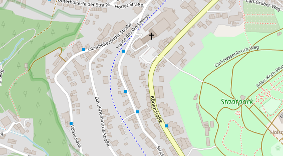 Physiotherapie auf Satellitenbild