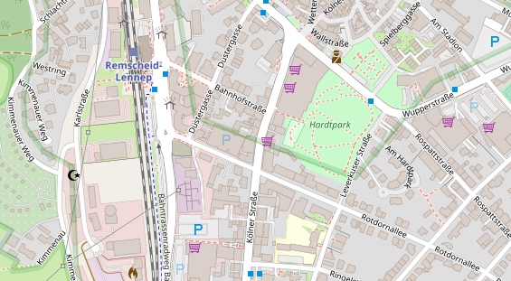 Physiotherapie auf Satellitenbild