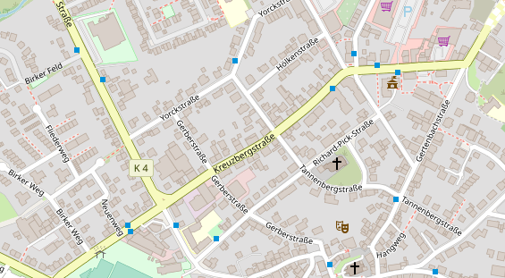 Physiotherapie auf Satellitenbild