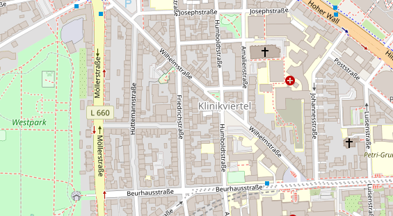 Physiotherapie auf Satellitenbild