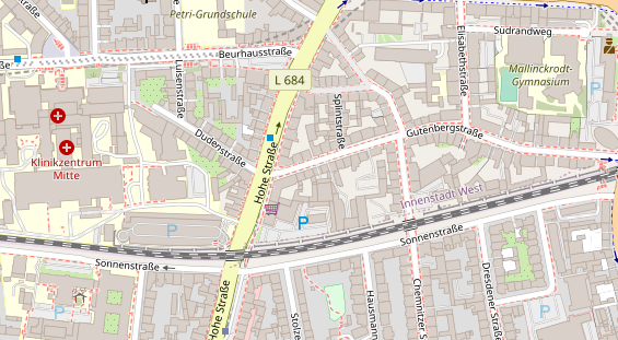 Physiotherapie auf Satellitenbild