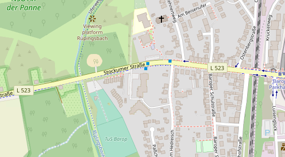 Physiotherapie auf Satellitenbild