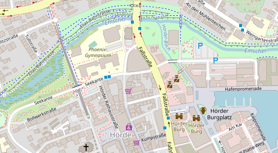 Physiotherapie auf Satellitenbild