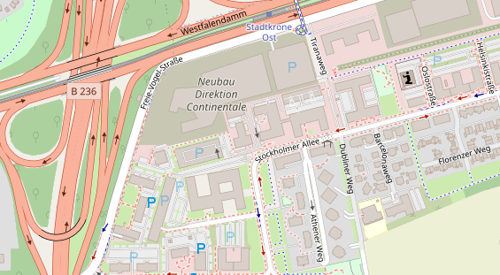 Physiotherapie auf Satellitenbild