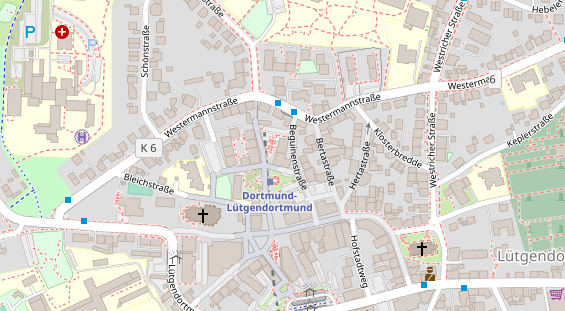 Physiotherapie auf Satellitenbild