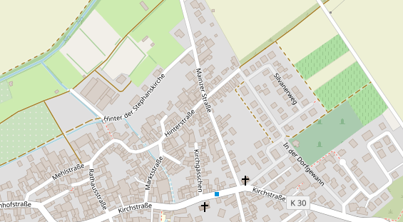 Physiotherapie auf Satellitenbild