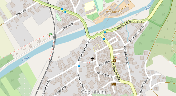 Physiotherapie auf Satellitenbild